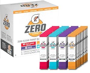 Gatorade G Zero Powder Variety Pack - 40 count - Gatorade Powder Packets - Gatorade Zero Powder Packets - Gatorade Powder Zero - Gatorade Zero Sugar - Gatorade Powder Mix Variety - Gatorade Sugar-Free Hydration with Essential Electrolytes