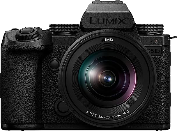 Panasonic LUMIX S5IIX Mirrorless Camera, 24.2MP Full Frame with Phase Hybrid AF, Unlimited 4:2:2 10-bit Recording, 5.8K Pro-Res, RAW Over HDMI, IP Streaming with 20-60mm F3.5-5.6 Lens - DC-S5M2XKK