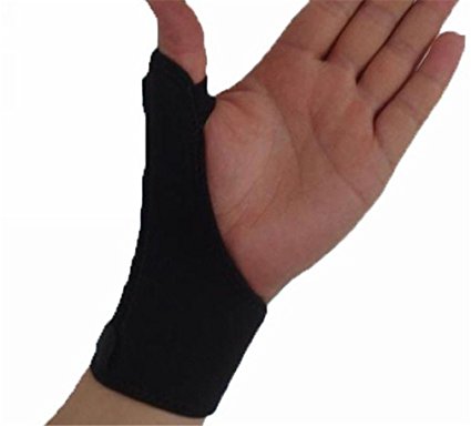 HENGSONG Black Elastic Thumb Wrap Hand Palm Wrist Support Brace Thumb Sport Training