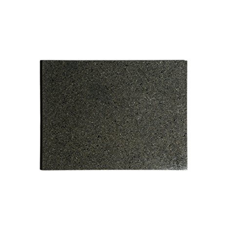 Kota Japan Premium Non-Stick Natural Black Granite Stone Pastry Cutting Board Slab 12" X 16" with No-Slip Rubber Feet for Stability and to Protect your Countertops | Easy to Clean | Stays Cool