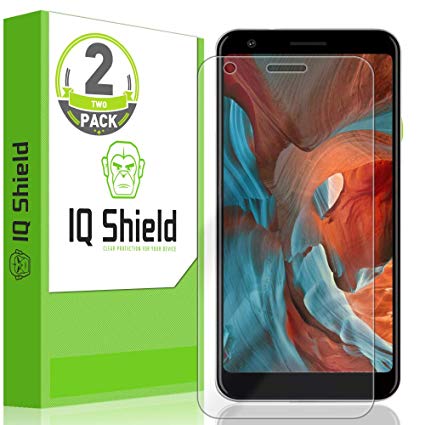 IQ Shield Screen Protector Compatible with Google Pixel 3a 6 inch XL (2-Pack)(Max Coverage) Anti-Bubble Clear Film