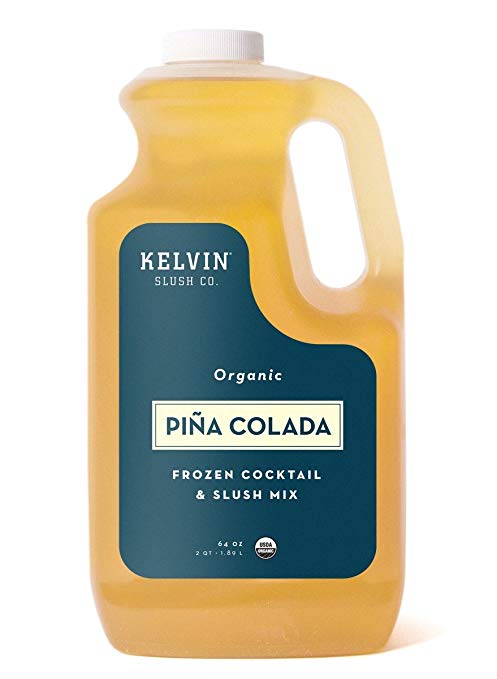 Kelvin Slush Co. – Piña Colada – Organic Frozen Cocktail & Slush Mix – Award-Winning Slush Machine & Blender Mix, Bars, Restaurants, At Home (64 oz bottle)