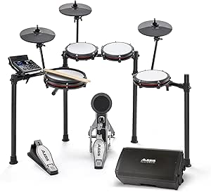 Alesis Nitro Max Kit and Strike Amp 8 MK2 - Electric Drum Set with and 8-inch 2000W Drum Amp Speaker, with Bluetooth