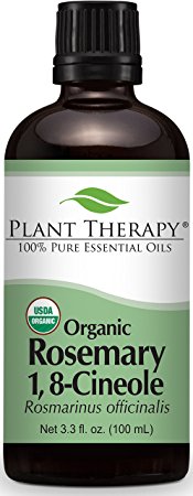 Plant Therapy Rosemary 1,8-Cineole Organic Essential Oil 100 mL (3.3 oz) 100% Pure, Undiluted, Therapeutic Grade