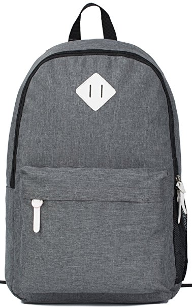 Besporter Student College Book Pack Canvas backpack Rucksack Grey