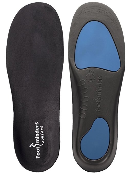 Footminders COMFORT Orthotic Arch Support Insoles for Sport Shoes and Work Boots (Pair) (SMALL: Men 5½ - 7 Women 6½ - 8) - Relieve Foot Pain Due to Flat Feet and Plantar Fasciitis
