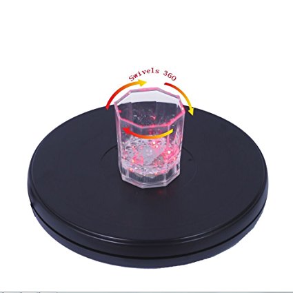 Shop Display Rotating Turntable ,Yuanj 360 Degree Self Rotating Turntable Mannequin Table,15kg load for 360 Degree Images, Product Display or Cake Display,Support Arqspin-Black