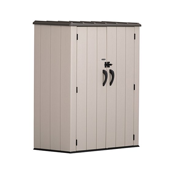 Lifetime 60280 Vertical Storage Shed, Desert Sand