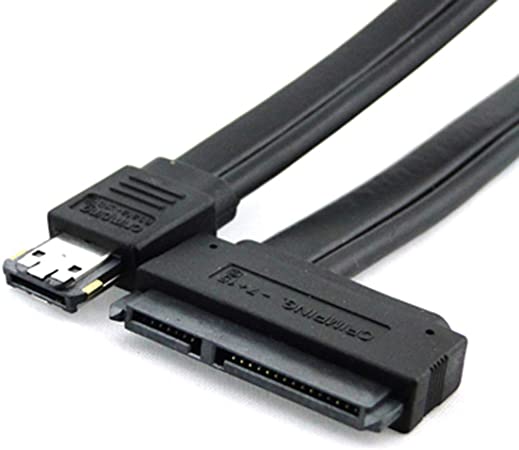 HDMIHOME 50cm Dual Power 12V and 5V eSATAp Power ESATA USB 2.0 Combo to 22Pin SATA Cable for 2.5 3.5 Hard Disk Drive