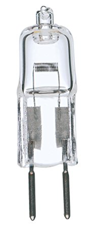 Satco S3121 50 Watt 900 Lumens T4 Halogen GY6.35 Base 12 Volt Clear Light Bulb, Dimmable