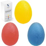 The Friendly Swede Egg Shaped Hand Exercise Balls Set of 3 Resistance Levels for Stress Relief and a Stronger Grip