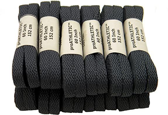 12 Pair proATHLETIC(tm) 8mm 5/16 style FLAT Shoelaces TEAMLACES; Support Cancer Awareness!
