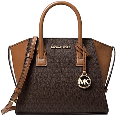 MICHAEL Michael Kors Avril Small Logo Top-Zip Satchel - Brown