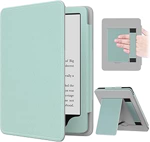 MoKo Étui Compatible avec 6,8 Pouces Kindle Paperwhite 11e Gén Modèle 2021, Coque de Protection avec Dragonne, Auto Réveil/Veille pour Kindle Paperwhite Édition Signature, Vert Agave