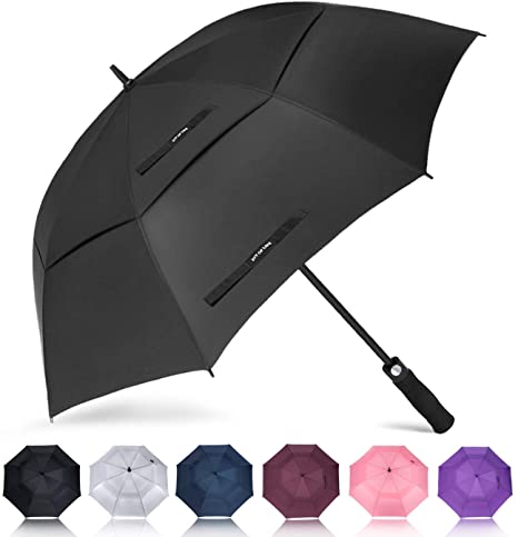 ZOMAKE Golf Umbrella 58/62/68 Inch, Large Windproof Umbrellas Automatic Open Oversize Rain Umbrella with Double Canopy for Men - Vented Stick Umbrellas