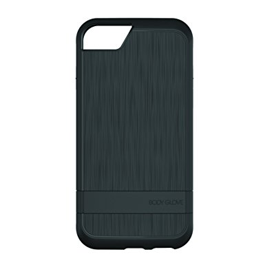 Body Glove Case for iPhone 7 & 6/6s, Satin Kickstand Black/Black