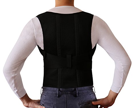 Posture Corrector Brace - Shoulder Back Posture Support Vest to Improve Posture. Back Brace for Posture Correction for Men, Women, and Kids - Stealth Support - Black Medium