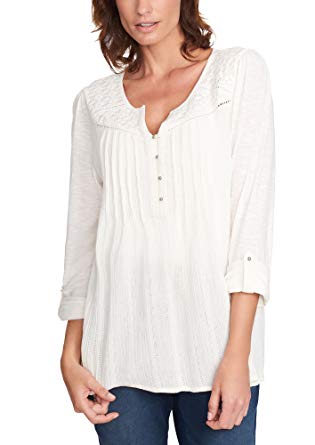 GLORIA VANDERBILT Women's Top with Roll Tab Sleeves