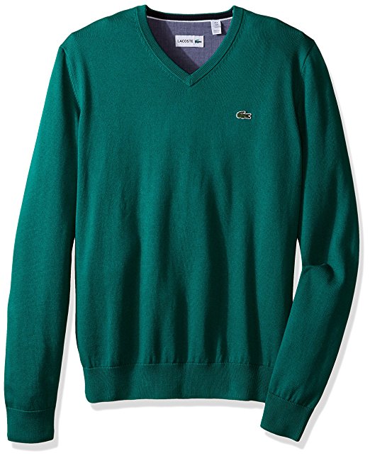 Lacoste Men's Seg 1 Cotton Jersey V-Neck Sweater, Ah0347-51