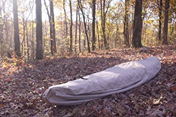 VORTEX TAN 13' 'WATERGUARD' HEAVY DUTY WATERPROOF CANOE/KAYAK COVER, FOR UP TO 13' LONG, AND FOR UP TO 9 1/2 ' GIRTH (FAST SHIPPING - 1 TO 4 BUSINESS DAY DELIVERY)