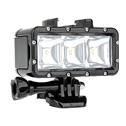 SHOOT Waterproof 30m Diving Light LED Fill for GoPro Hero 7 Black Silver White/6/5/5S/4/4S/3 ,Campark AKASO DBPOWER Crosstour,Waterproof Digital Camera,1200mAh Built-in Rechargeable Battery