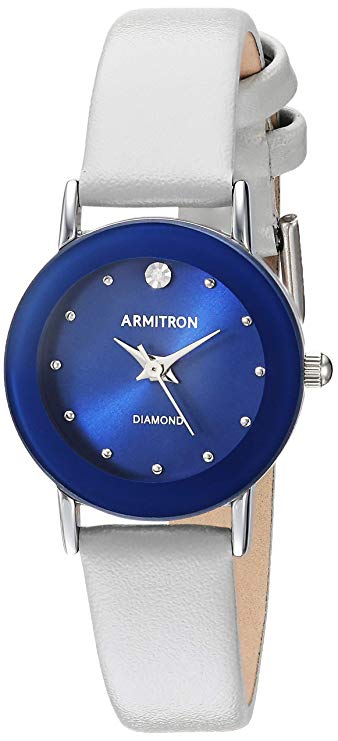 Armitron Women's 75/2447 Diamond-Accented Watch with Leather Band