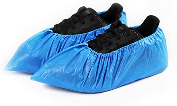 Shoe Covers Disposable - 100 Pack (50 Pairs) Disposable Boot & Shoe Covers Waterproof Slip Resistant Shoe Booties (Large Size - Fit US Men's 11 & US Women’s 12.5)