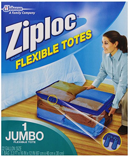 Ziploc Flexible Totes, 22 Gal Size.