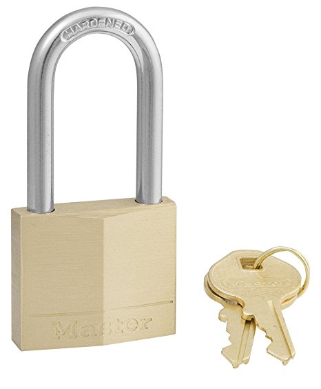 Master Lock 140DLF Keyed Different Padlock with 1-9/16-inch Wide Body and 1-1/2-inch Shackle, Solid Brass