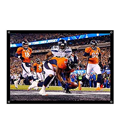 Mileagea 100 inch 16:9 Portable Projection Screen Home Cinema PVC Fabric 3.3 lbs Only