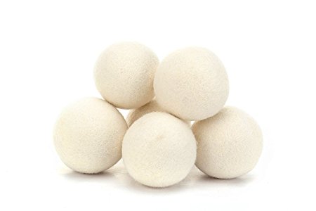 YOFIT Comforball Sheep Premium 100% Wool Dryer Balls, Reusable Natural Fabric Softener (Set of 6)