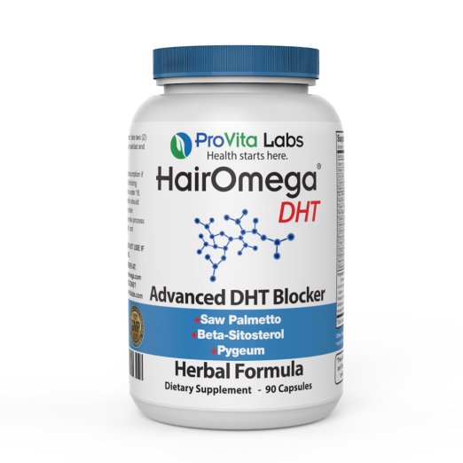 Hairomega DHT Blocker Hair Loss Supplement, 90-count Bottle, 45 Day Supply
