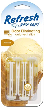 Refresh Your Car! 09589 Auto Vent Stick, Vanilla, 4 Per Pack