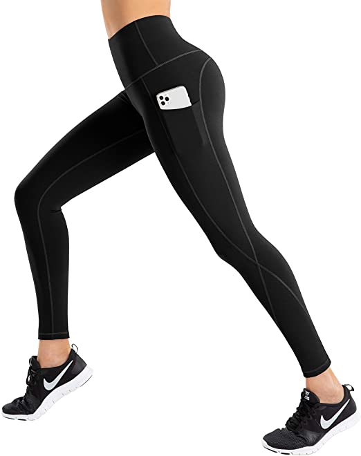 HOFI High Waist Yoga Pants with Pockets, 4 Way Stretch Workout Running Pants, Yoga Leggings for Women