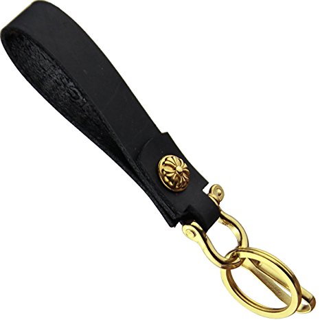 Genuine Leather Key Chain Holder Black