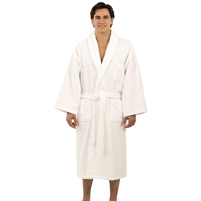 alpine swiss Aiden Mens Cotton Terry Cloth Bathrobe Shawl Collar Velour Spa Robe