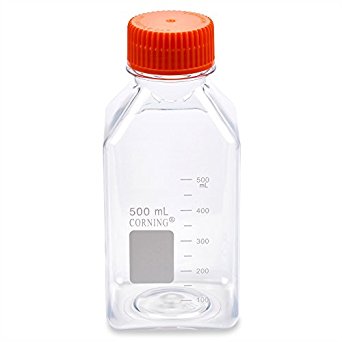 Corning #431532, 500mL Square PET Storage Bottle with 45mm Cap (Single)
