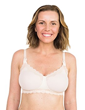 Simple Wishes SuperMom All-in-One Nursing and Pumping Bra, Blush, 32 D