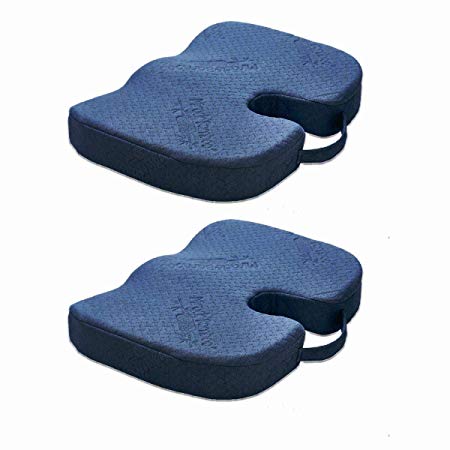 As Seen On TV Miracle Bamboo Cushion Deluxe Navy Blue Pack of 2