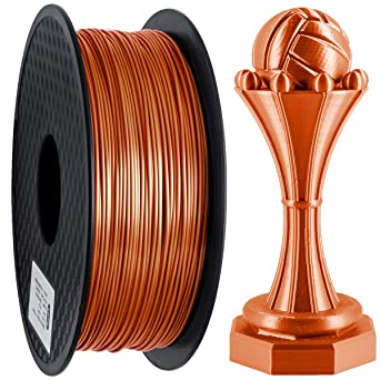 PLA Filament 1.75mm Silk Copper, Geeetech Silk 3D Printer Filament PLA 1.75mm for 3D Printer and 3D Pen, 1kg 1 Spool