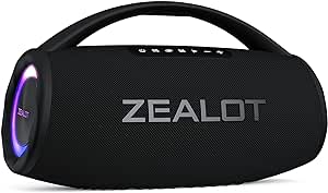 ZEALOT Bluetooth Speaker, 90W Portable Speaker Loud with Booming Bass, DSP, IP67 Waterproof Outdoor Speaker, Wireless, PowerBank, Bluetooth 5.2, Large Bluetooth Speaker for Camping, Beach, Gift