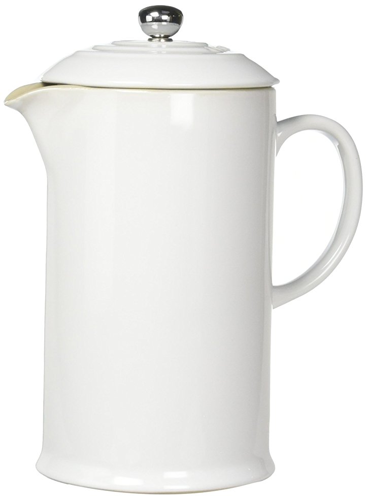 Le Creuset Stoneware 27-Ounce French Press, White