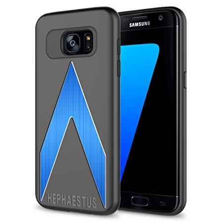 Galaxy S7 EDGE Case, Hephaestus® Sentinel Series® [Blue] Hard Heavy Duty Slim 3 in 1 PC TPU Aluminium Metal Hybrid Case for Samsung Galaxy S7 EDGE