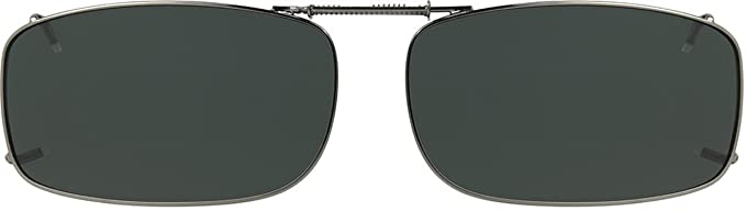 POLAR EYES / Solar Shield Clip-on Polarized Sunglasses Size 52 rec 15 Black Full Frame New