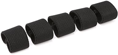 JASGOOD Nylon Canvas Web Belt Elastic Loop Keeper for 1.5inch Wide Belt(set of 5)