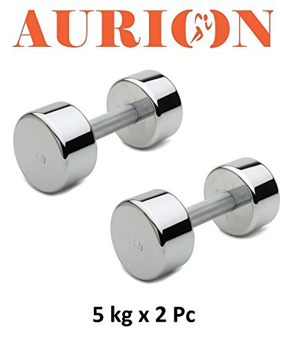 Aurion Turbo5 Steel Dumbell Set, 10Kg (Black)