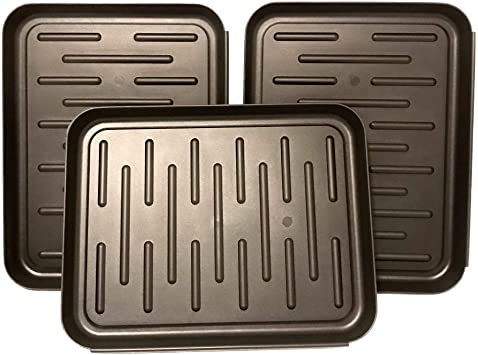 GardenAce Boot Trays - Shoe Mat - Dog Food Mat - Garden Tool Tray - Black Color - Multipurpose Tray for Indoor & Outdoor - Floor Protection (3 Pack, 11 x 14 Inch)