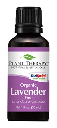 Plant Therapy USDA Certified Organic Lavender Fine Essential Oil. 100% Pure, Undiluted, Therapeutic Grade. 30 mL (1 Ounce).