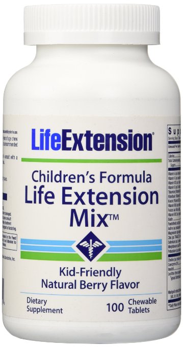 Life Extension Childrens Vitamin Chewable Tablets 100 Count