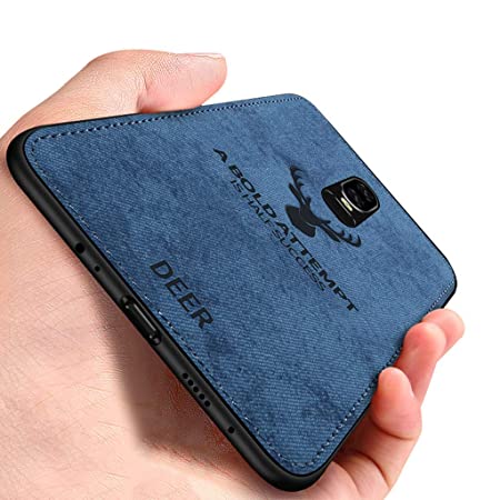 Ciao Cases OnePlus Series Shockproof Deer Leather Texture Case for (One Plus 8 (Blue))